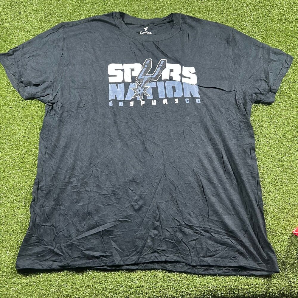 Fanatics San Antonio Spurs Nation T-Shirt Mens 2XL Black NBA Short Sleeve Tee